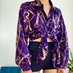 Vintage Ralph Lauren’ Equestrian Print Buttondown